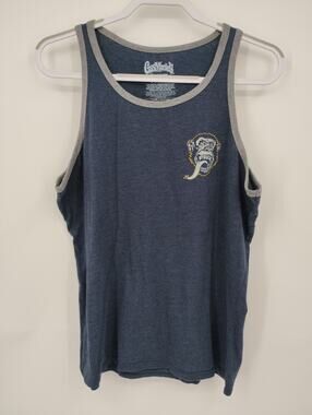 Gas Monkey Garage Blue Graphic Tank Top Gray Trim Men's Large